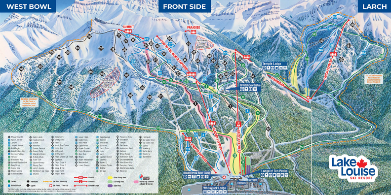 Pistenplan SkiBig3 LakeLouise 2023 1